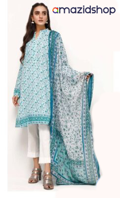 Ahmed Printed Lawn - 3 Piece Suit with Lawn Dupatta